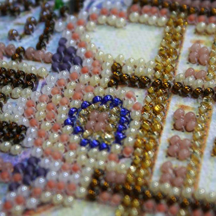 DIY Bead Embroidery Kit "Church" 16.9"x11.8" / 43.0x30.0 cm