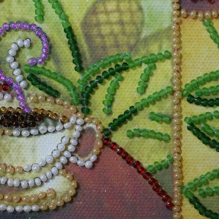 DIY Bead Embroidery Kit "Expresso"  5.9"x5.9" / 15.0x15.0 cm