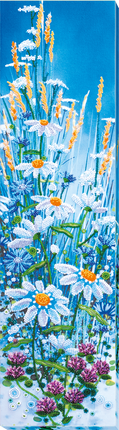 DIY Bead Embroidery Kit "Chamomile etude-1" 5.9"x23.6" / 15.0x60.0 cm