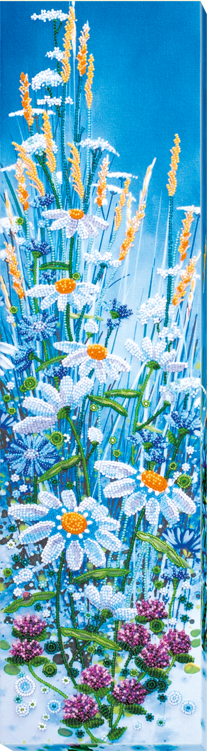 DIY Bead Embroidery Kit "Chamomile etude-1" 5.9"x23.6" / 15.0x60.0 cm