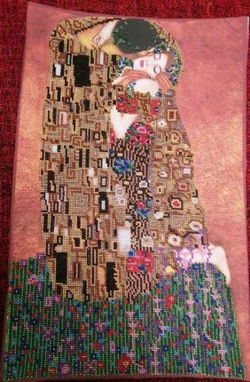 DIY Bead Embroidery Kit "The kiss" 11.8"x18.1" / 30.0x46.0 cm