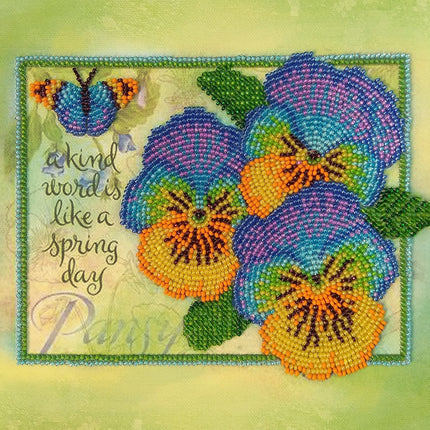 Canvas for bead embroidery "The charm of summer" 7.9"x7.9" / 20.0x20.0 cm