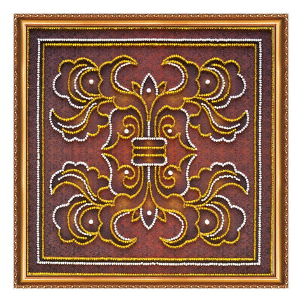 DIY Bead Embroidery Kit "Vintage – 2" 9.1"x9.1" / 23.0x23.0 cm