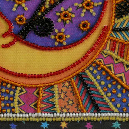 DIY Bead Embroidery Kit "The sun and the moon"  5.9"x5.9" / 15.0x15.0 cm