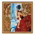 DIY Bead Embroidery Kit "Window to Paris" 11.8"x11.8" / 30.0x30.0 cm