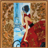 DIY Bead Embroidery Kit "Window to Paris" 11.8"x11.8" / 30.0x30.0 cm