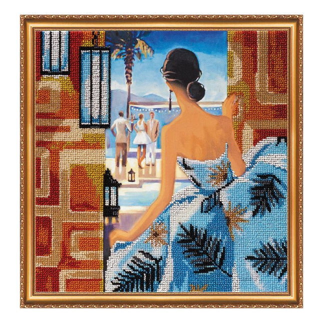 DIY Bead Embroidery Kit "Window to Rio" 11.8"x11.8" / 30.0x30.0 cm