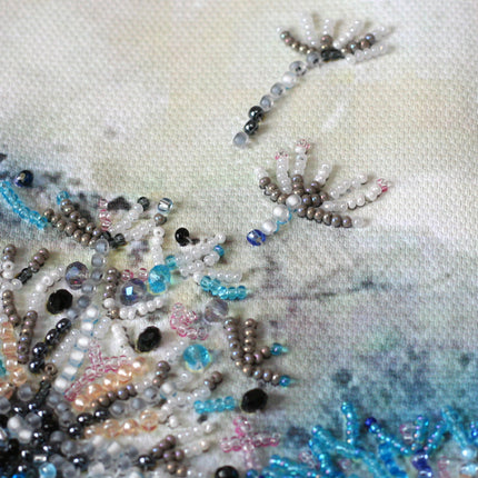 DIY Bead Embroidery Kit "Fluff" 23.6"x9.4" / 60.0x24.0 cm