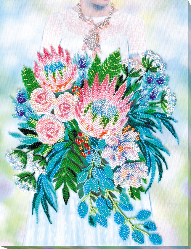 DIY Bead Embroidery Kit "Special Day" 10.6"x13.4" / 27.0x34.0 cm