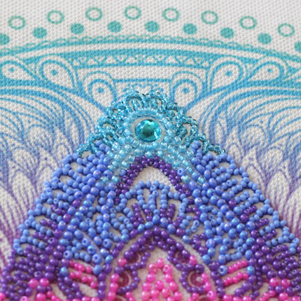 DIY Bead Embroidery Kit "Flower of the East" 13.0"x13.0" / 33.0x33.0 cm