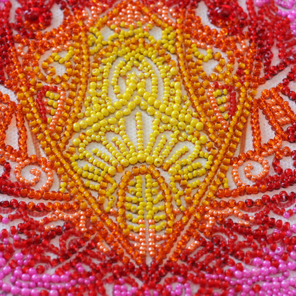 DIY Bead Embroidery Kit "Flower of the East" 13.0"x13.0" / 33.0x33.0 cm