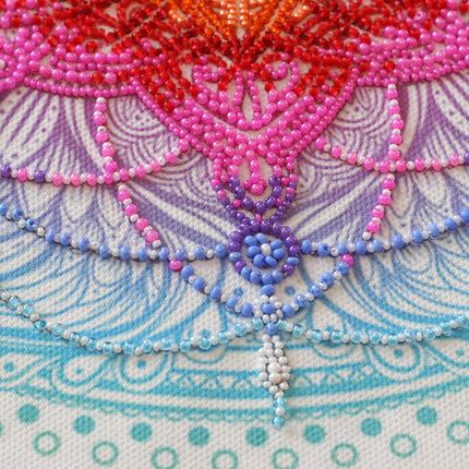 DIY Bead Embroidery Kit "Flower of the East" 13.0"x13.0" / 33.0x33.0 cm