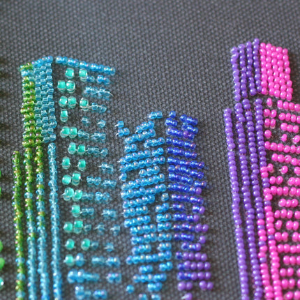 DIY Bead Embroidery Kit "Sleepless" 12.2"x12.6" / 31.0x32.0 cm