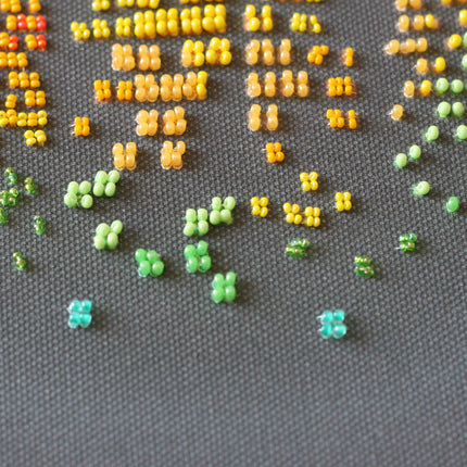DIY Bead Embroidery Kit "Sleepless" 12.2"x12.6" / 31.0x32.0 cm