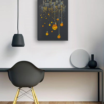 DIY Bead Embroidery Kit "Lamp evening" 11.4"x16.1" / 29.0x41.0 cm