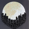 DIY Bead Embroidery Kit "Night in the city" 12.2"x13.4" / 31.0x34.0 cm