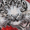 DIY Bead Embroidery Kit "Bai-hu (White tiger)" 11.8"x16.1" / 30.0x41.0 cm