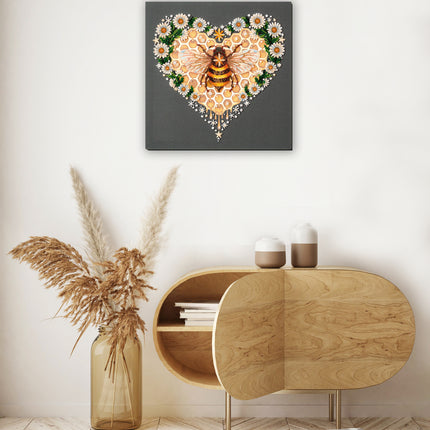 DIY Bead Embroidery Kit "Honey plant" 12.6"x12.6" / 32.0x32.0 cm