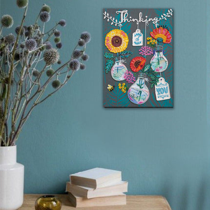 DIY Bead Embroidery Kit "Thinking of you" 10.2"x14.6" / 26.0x37.0 cm