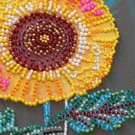 DIY Bead Embroidery Kit "Thinking of you" 10.2"x14.6" / 26.0x37.0 cm