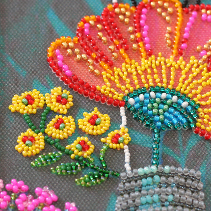 DIY Bead Embroidery Kit "Thinking of you" 10.2"x14.6" / 26.0x37.0 cm