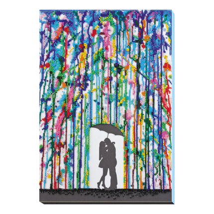 DIY Bead Embroidery Kit "Rain for lovers" 9.1"x13.0" / 23.0x33.0 cm