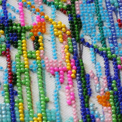 DIY Bead Embroidery Kit "Rain for lovers" 9.1"x13.0" / 23.0x33.0 cm