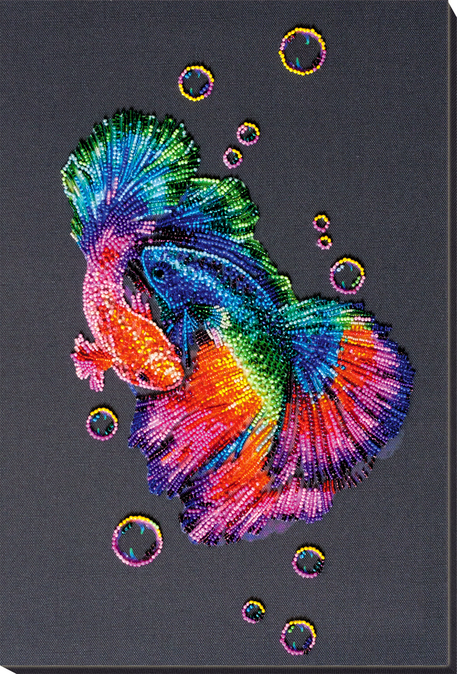 DIY Bead Embroidery Kit "Rainbow dance" 11.4"x16.1" / 29.0x41.0 cm