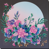 DIY Bead Embroidery Kit "Moon flowers" 11.8"x11.8" / 30.0x30.0 cm