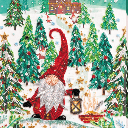 DIY Bead Embroidery Kit "Visiting the Dwarfs" 10.6"x15.0" / 27.0x38.0 cm
