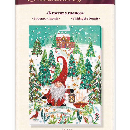 DIY Bead Embroidery Kit "Visiting the Dwarfs" 10.6"x15.0" / 27.0x38.0 cm