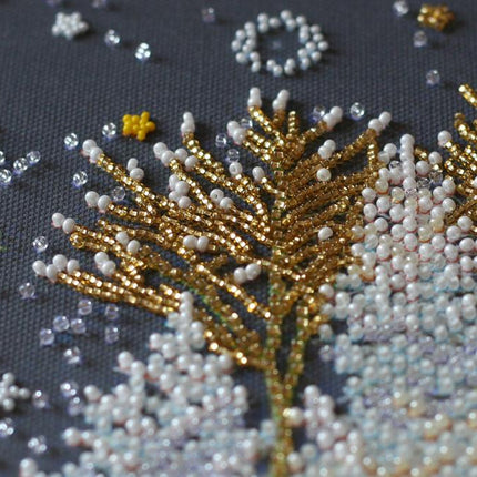 DIY Bead Embroidery Kit "Christmas tale" 10.6"x15.0" / 27.0x38.0 cm