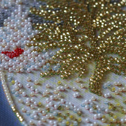 DIY Bead Embroidery Kit "Christmas tale" 10.6"x15.0" / 27.0x38.0 cm