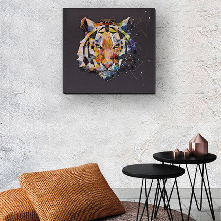 DIY Bead Embroidery Kit "Constellation Tiger" 12.6"x12.2" / 32.0x31.0 cm