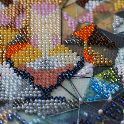 DIY Bead Embroidery Kit "Constellation Tiger" 12.6"x12.2" / 32.0x31.0 cm