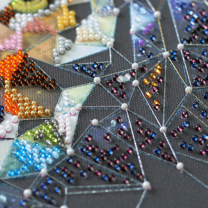 DIY Bead Embroidery Kit "Constellation Tiger" 12.6"x12.2" / 32.0x31.0 cm