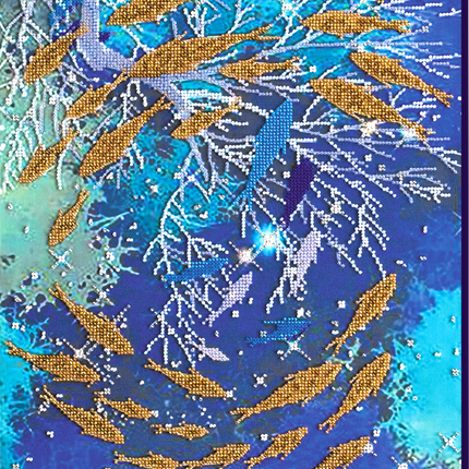 DIY Bead Embroidery Kit "The cycle" 11.8"x23.6" / 30.0x60.0 cm