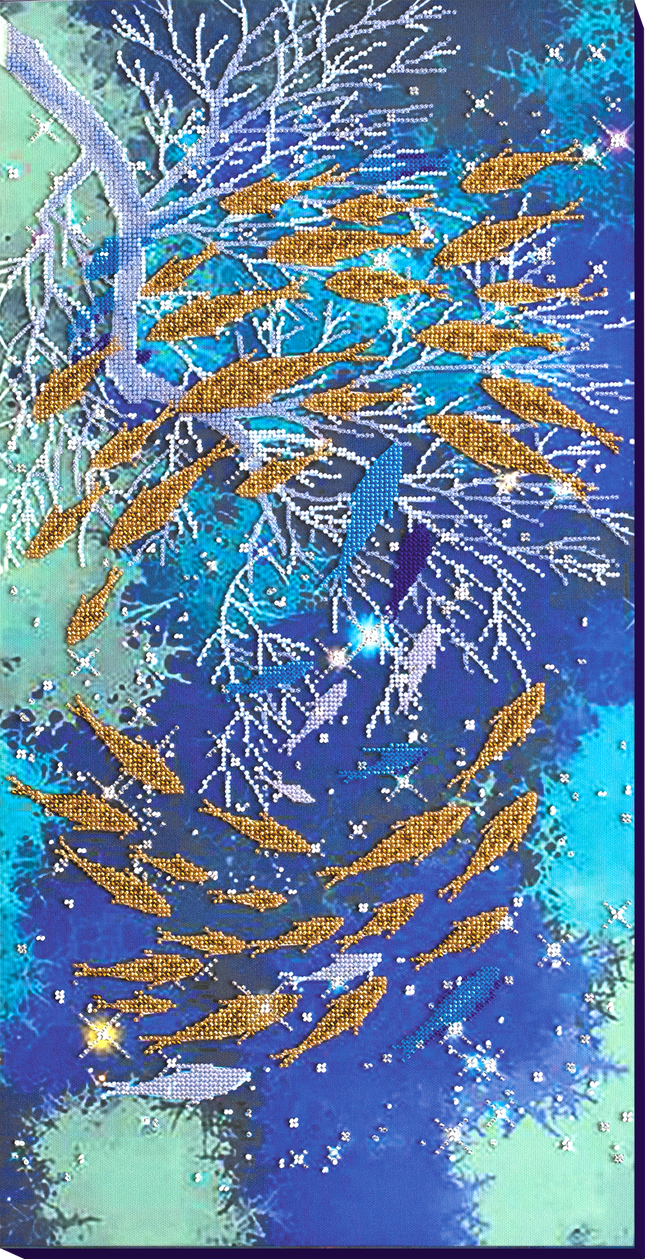 DIY Bead Embroidery Kit "The cycle" 11.8"x23.6" / 30.0x60.0 cm