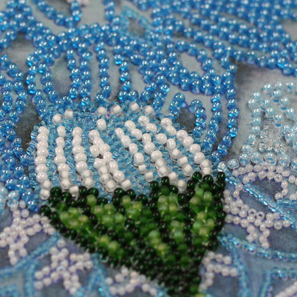 DIY Bead Embroidery Kit "Daisy season" 11.8"x11.8" / 30.0x30.0 cm