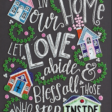 DIY Bead Embroidery Kit "Love in the house" 12.2"x15.7" / 31.0x40.0 cm