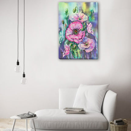 DIY Bead Embroidery Kit "Delicate poppies" 11.8"x16.9" / 30.0x43.0 cm