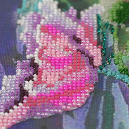 DIY Bead Embroidery Kit "Delicate poppies" 11.8"x16.9" / 30.0x43.0 cm