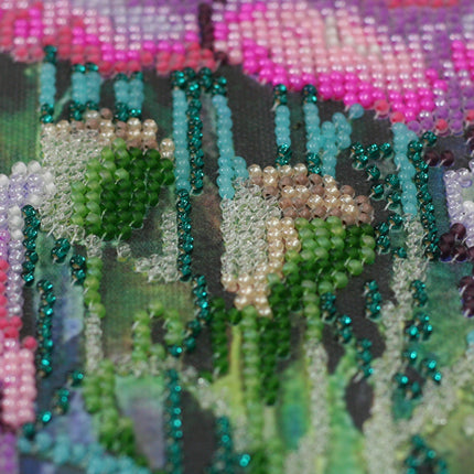 DIY Bead Embroidery Kit "Delicate poppies" 11.8"x16.9" / 30.0x43.0 cm