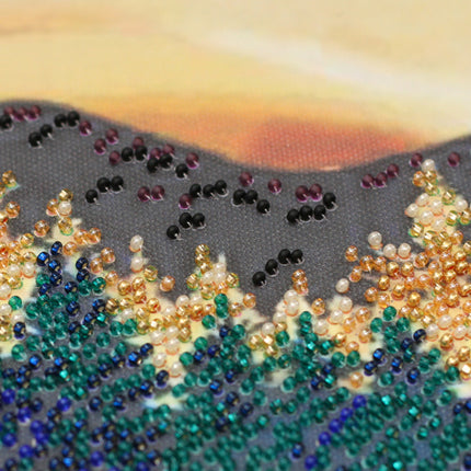 DIY Bead Embroidery Kit "At a lake" 10.6"x14.2" / 27.0x36.0 cm