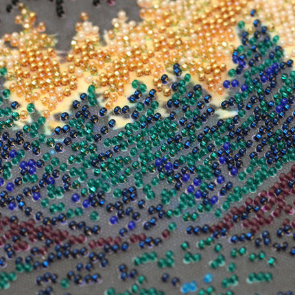 DIY Bead Embroidery Kit "At a lake" 10.6"x14.2" / 27.0x36.0 cm