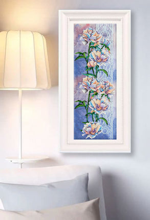 DIY Bead Embroidery Kit "Blooming sorbet" 9.4"x25.6" / 24.0x65.0 cm