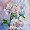 DIY Bead Embroidery Kit "Blooming sorbet" 9.4"x25.6" / 24.0x65.0 cm