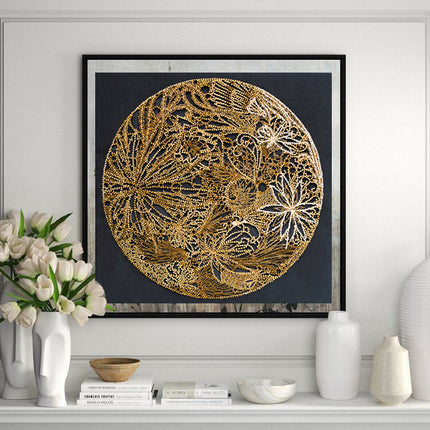 DIY Bead Embroidery Kit "Moon filigree" 11.8"x11.8" / 30.0x30.0 cm