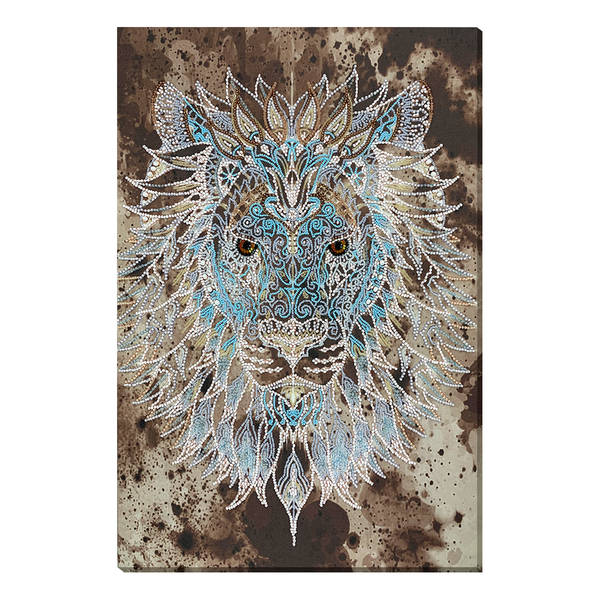 DIY Bead Embroidery Kit "Savannah Pride" 10.6"x15.7" / 27.0x40.0 cm