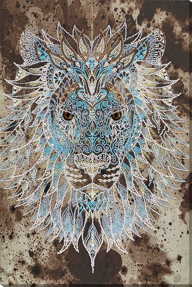 DIY Bead Embroidery Kit "Savannah Pride" 10.6"x15.7" / 27.0x40.0 cm
